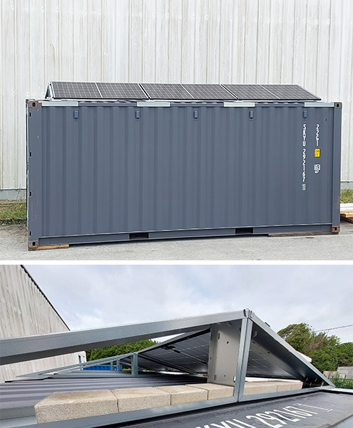 Solarisation de container maritime pour production d'électricité en entreprise Solarisation de container maritime pour production d'électricité en entreprise